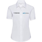 Kurzärmelige pflegeleichte Oxford-Bluse