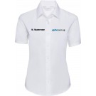Kurzärmelige pflegeleichte Oxford-Bluse